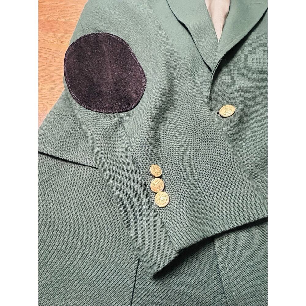 Orvis Green Blazer Vintage 38S Masters Jacket Brass 2 Buttons Fly Fishing Wool - Picture 8 of 10